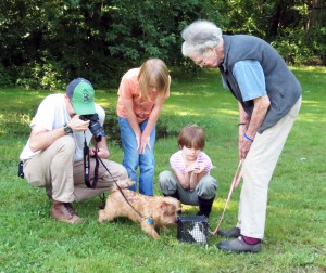 Sue Ely (standing) introduced everyone in the family to earthdog by, first, finding that rat!